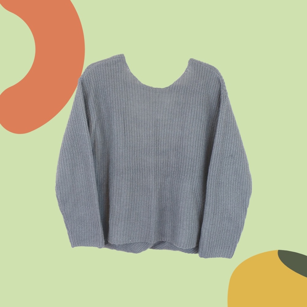 Knitted Backless Sweater